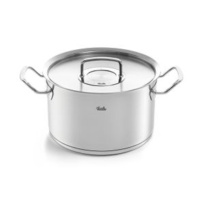 Fissler Original-Profi Collection / Edelstahl-Kochtopf (Ø 24 cm, 6,3L) Töpfe inkl. Metall-Deckel, Innen-Skalierung – Induktion