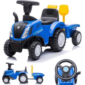 Traktor New Holland mit Anhänger Rutschauto Rutschfahrzeug Blau