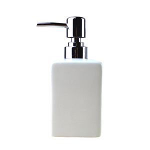 Spender Flasche umweltfreundliche nachfüllbare Keramik -Badezimmerspenderpumpe für Zuhause-Weiß