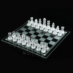 32 Schach figuren aus glas design schachspiel aus echtem glas komplettset