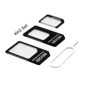 4 in 1 Micro Nano Nadel Sim Karten Adapter iPhone Samsung LG Galaxy Noosy