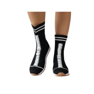 Damen Stiefeletten Sockenstil Schuhe Anti Slip Stiefel Komfort Mittelkälle Lässig Schuhe Schwarz,Größe:EU 39