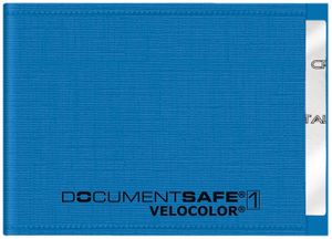 VELOFLEX Kreditkartenhülle Document Safe® VELOCOLOR®  blau 9,0 x 6,3 cm