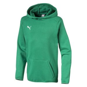 PUMA LIGA Casuals Hoodie Kinder pepper green/puma white 140