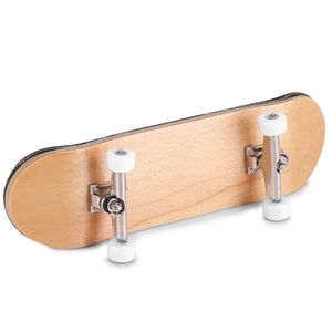 Jimdary Mini-Finger-Skateboard für Kinder mit Box, Griffbrett aus Holz + Legierung, Fingerspielzeug für Kinder, Finger-Skater, 1 Packung(Wei)