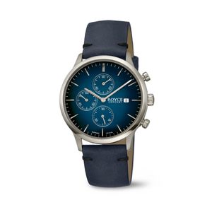 Boccia Titanium Herren Chronograph Armbanduhr aus Titan mit Leder Band - ROYCE Concept - 3744-01