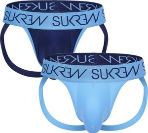 Sukrew - pánske suspenzory - Jockstrap Multipack 1x Arctic Blue + 1x Marine - modré - 1 x veľkosť XS Sukrew - pánske suspenzory - Jockstrap Multipack 1x Arctic Blue + 1x Marine - modré - 1 x veľkosť XS