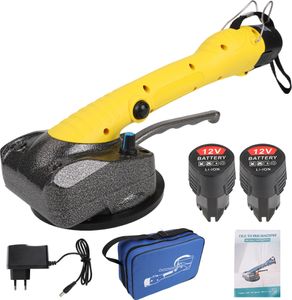 Fliesenleger Maschine, Akku Fliesenrüttler, Fliesenvibrator mit 2 M-akita 18V Akku, Fliesenvibrator, Wandfliesenmaschine Fliesenverlegung