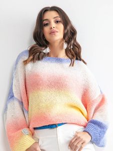 Locker gefärbter Damen-Pullover von Fobya, Farbmix, Gr. S/M