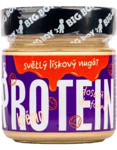 Big Boy Protein Kremo 220 g weißer haselnuss-nougat / Aromatisierte Nussbutter / Köstliche Haselnuss-Nougat-Creme