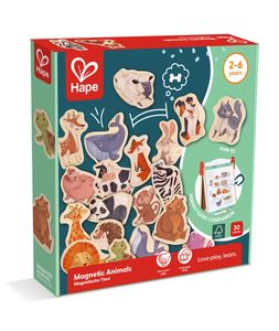 Hape E2002 Magnetische Tiere Kindermagnete 30 Teile Holz