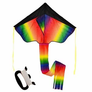 Große Regenbogen Delta Drachen Rainbow Kite 100M Drachenschnur und Spannweite Großer Kinderdrachen 210T