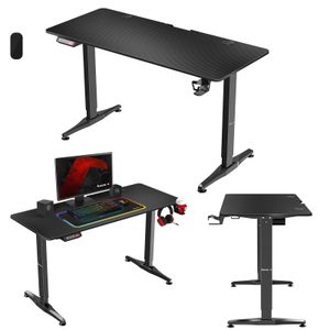 huzaro Schreibtisch elektrisch Hero 8 5 Gaming Tisch Computertisch höhenverstellbar 140x60cm LedBedienpanel Speicher Schwarz