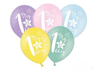 10 Luftballons Mein 1.Geburtstag Pastell 30cm