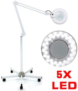 Bianco Lupenleuchte mit 5-facher Vergrößerung LED 6000-6500K Kaltlicht-Kosmetik-Tischlampe für die Kosmetikerin das Labor und Präzisionsarbeiten zur Vergrößerung
