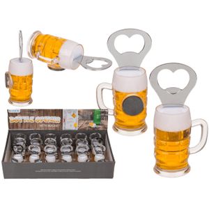 Flaschenöffner Bieröffner Kapselheber »Bierglas« mit Magnet für Partykeller Hausbar