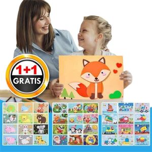 12-pack 3D samolepky set zvířata z EVA gumy, samolepky hračky pro děti - STICKYFUN