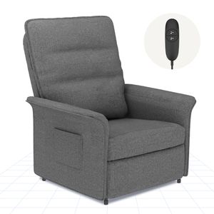 FLEXISPOT Elektrisch Relaxsessel Verstellbarer TV Sessel Fernsehsessel mit liegefunktion 105° -155° verstellbare Rückenlehne Relax Sessel (Lichtgrau)