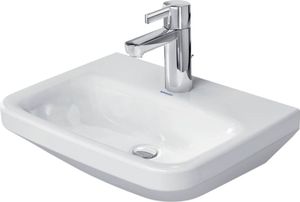 Duravit Handwaschbecken DURASTYLE ohne Überlauf, mit Hahnlochbank, 450 x 335 mm, 1 Hahnloch weiß