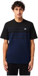 Lacoste Th8130 Kurzarm-t-shirt Blau 3 Mann Blau 3
