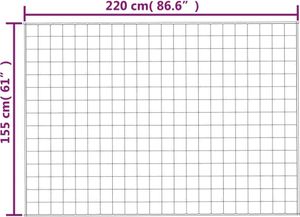 vidaXL Gewichtsdecke Grau 155x220 cm 11 kg Stoff vidaXL Gewichtsdecke Grau 155x220 cm 11 kg Stoff