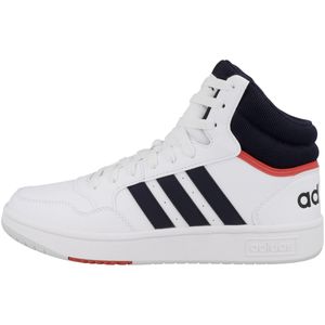 adidas Hoops 3.0 Mid Herren sportlicher Schnürer in Weiß, Größe 7.5