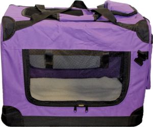 walexo Faltbare Hundebox Hundetransportbox Katzentransportbox Katzenbox (LILA, S)