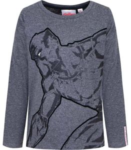 Marvel Avengers Black Panther Langarmshirt- grau - Gr. 116 (6 Jahre)