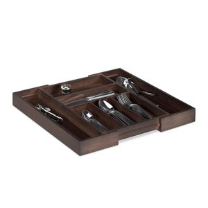 Priehradky na príbory Bamboo tmavohnedé, rozšíriteľné, RD3245