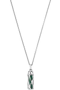 Engelsrufer ERN-HEAL-ML-S Silber Halskette für Damen Kraftstein Malachit S