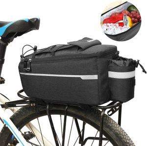 Fahrrad Gepäckträgertasche, 10L Fahrradtaschen für Gepäckträger Isolierte Stammkühltasche Radfahren Fahrrad Gepäckträger Reflektierende MTB Bike Pannier Bag Umhängetasche, 38*15,5*16cm