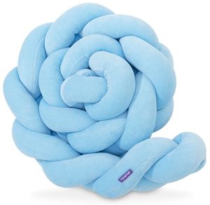 Bettschlange geflochten 200 cm [Hell blau] Bettumrandung Zopfschlange Babybett Schlange