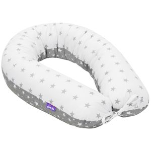 Schwangerschaftskissen [Graue Sterne] Stillkissen Lagerungskissen Seitenschläferkissen XL 170cm