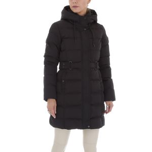 Ital-Design Damen Kurzmantel von NATURE Gr. S/36 - black