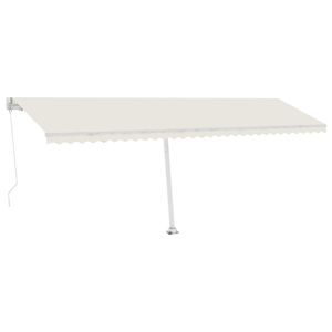 vidaXL Standmarkise Manuell Einziehbar 600x300 cm Creme