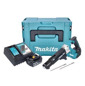 Makita DFR 551 RF1J Akku Magazinschrauber 18 V 25 - 55 mm Brushless + 1x Akku 3,0 Ah + Ladegerät + Makpac
