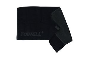 Stryve Towell + V2 Sporthandtuch mit Tasche und Magnetclip, in 7 Farben Die Höhle der Löwen (Schwarz