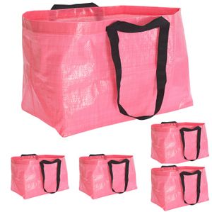 5xSlukis Frakta Ikea Trage Tasche Tüte 71l ROSA Shopper Beutel Umzug Carrier Bag