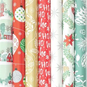 Weihnachten Weihnachtspapier - Geschenkpapier - Geschenkpapier für Weihnachten - K632 - 2 Meter x 70 cm - 7 Rollen