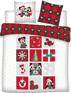 Mickey & Minnie Mouse vianočná prikrývka - bavlna
