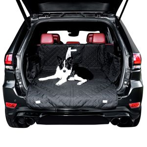 BedDog Autoschondecke für den Kofferraum oder Rücksitz, Hundematte, gesteppte Kofferraumauskleidung mit Ladekantenschutz, Größe:Rücksitz halb