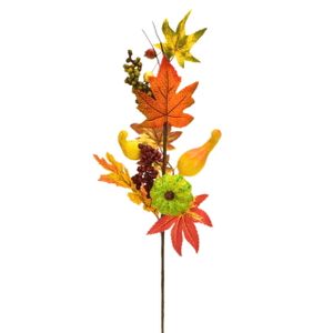 Jesenná vetvička zdobená 50 cm