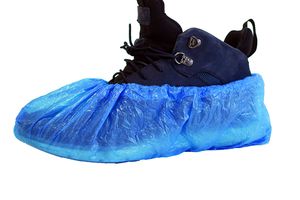 Einweg Überschuhe für Schuhe und Stiefel schützen Teppiche und Fußböden blau 