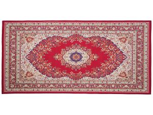 Teppich Rot 80 x 150 cm mit orientalischem Muster Bedruckt Rechteckig Orientalisches Design
