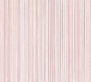 A.S. Création Streifentapete Attractive gestreifte Tapete Vliestapete rosa lila creme weiß 10,05 m x 0,53 m