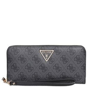Guess Langbörse Damen Laurel SLG Large Zip Around coal logo