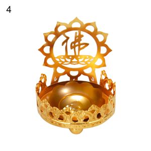 Kerzenhalter im buddhistischen Stil, hohl geschnitzte, rutschfeste Lotusblumen-Lampenhalter-Lichtverzierung für Meditation-4