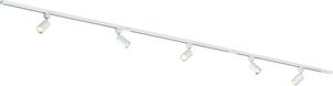 Qub Focus III - LED Schienensystem - Weiß - 1-Phasen - 300cm - 5x GU10 Spots - I-Form