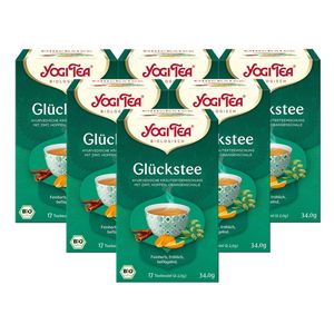 Yogi Tea, Bio Glücks Tee, 17 Teebeutel - 10er Pack (10 x 34 g)