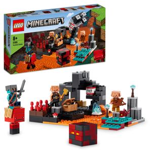 LEGO 21185 Minecraft Die Netherbastion Action-Spielzeug mit Figuren, inkl. Piglin, Set für Jungen und Mädchen ab 8 Jahre